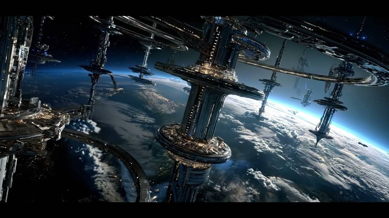 Chillax - Relaxing Space Music with Space City Visuals