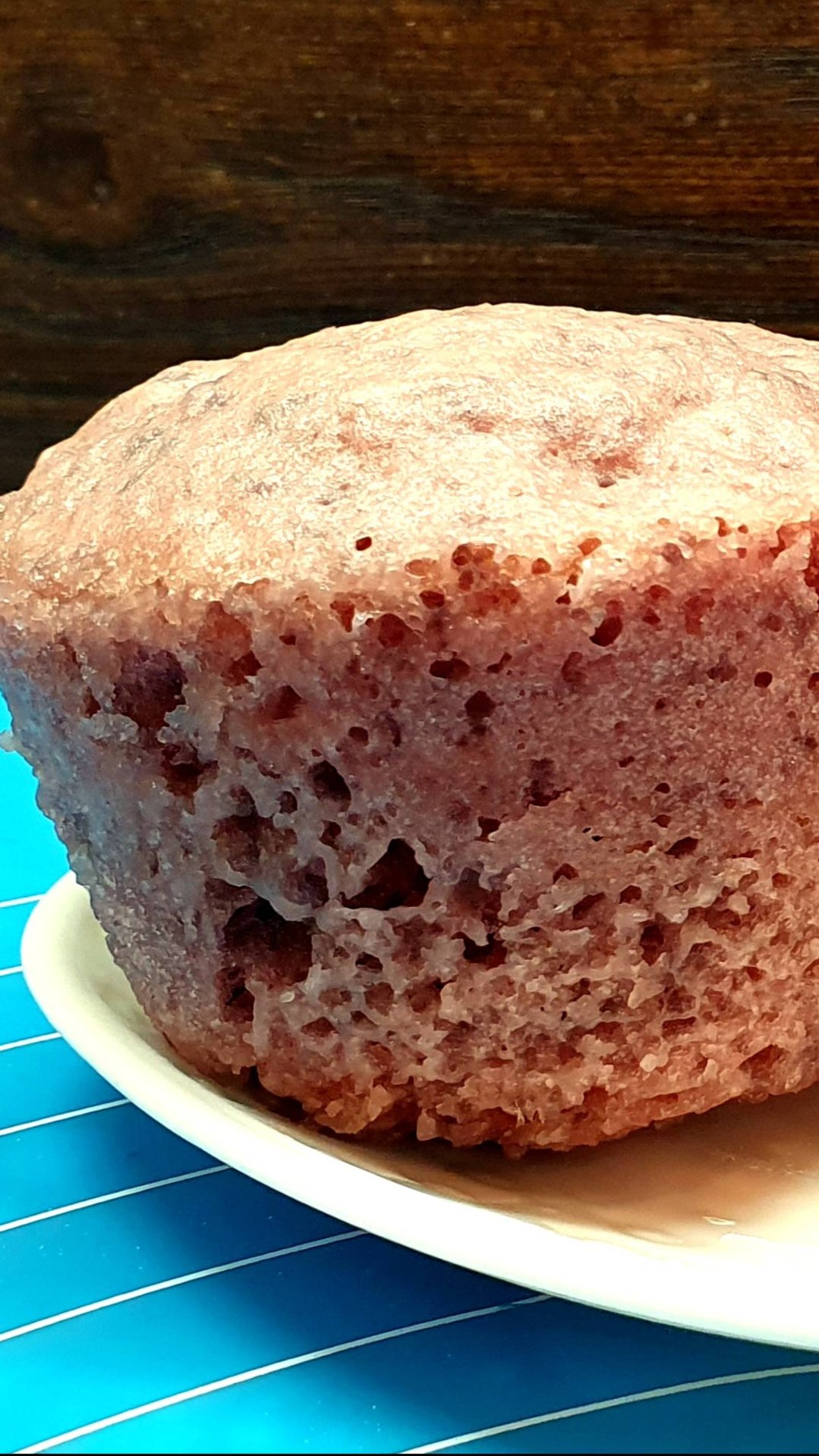 Кекс с малиной в микроволновке