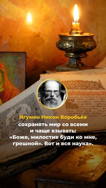 Надо читать книги духовные, не оправдывать себя в грехах... (Игум. Никон Воробьёв)