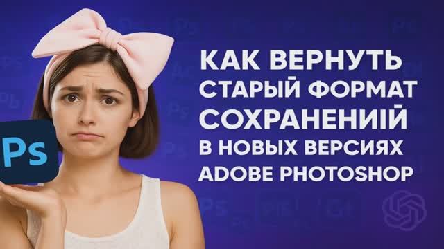 Как вернуть старый формат сохранений в новых версиях Adobe Photoshop.