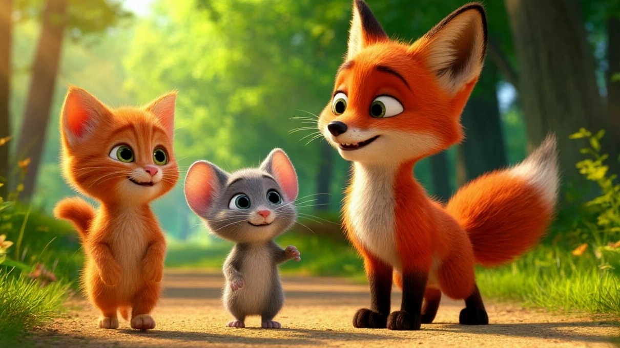 Мультфильм / анимация  22 выпуск : котёнок, мышонок  и лесные звери