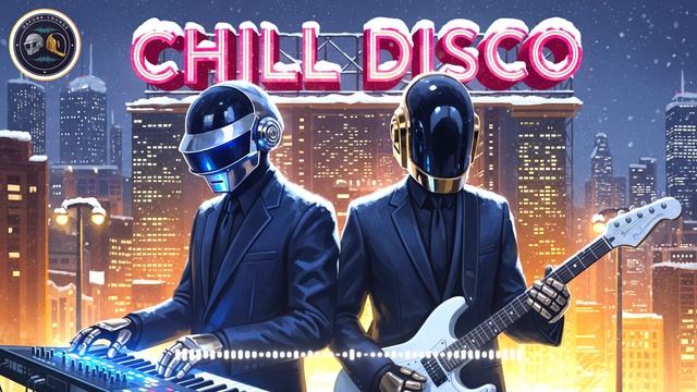 ❄️ DAFT_PUNK  – Neon Frost Funk & Chill Disco Skyline