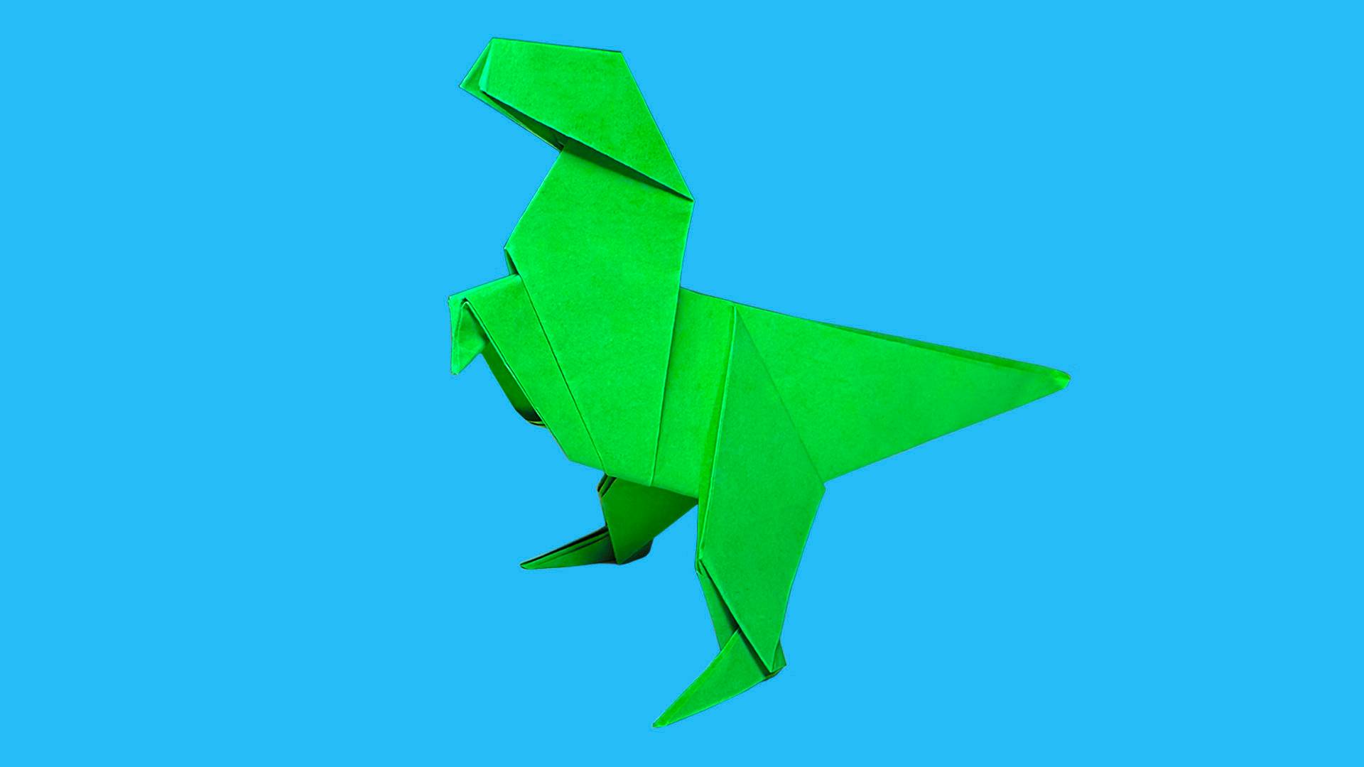 Динозавр из бумаги. Тираннозавр из бумаги. Как сделать динозавра из бумаги. Рекс из бумаги