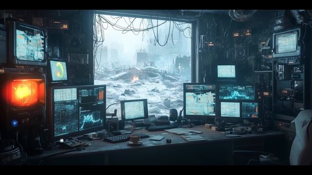 The outpost near the ruins. Dark dystopian music to pause and reflect.