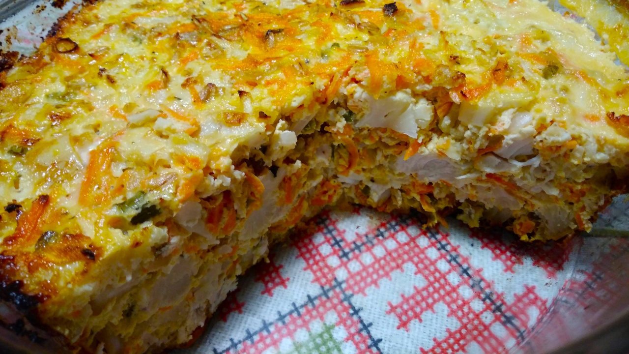 ЗАПЕКАНКА с капустой и курицей. Правильное питание