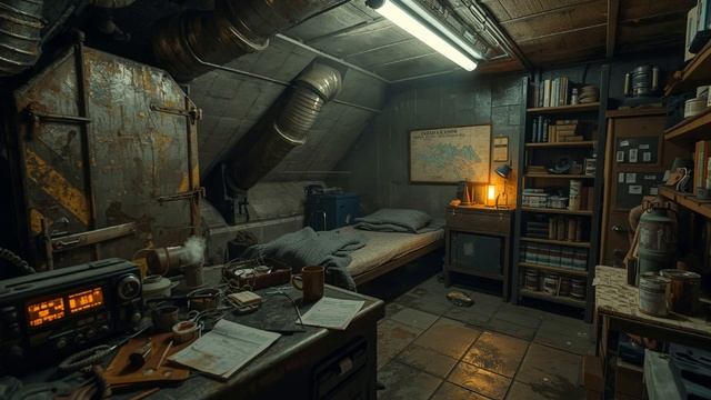 Bunker Isolation ☢️ 2 Hour Dark Ambient  Post Apocalyptic Survival  Flickering Lights & Radio Static