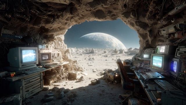 Lunar Data Ghost - CRT Hum & Deep Space Ambient from an Abandoned Outpost