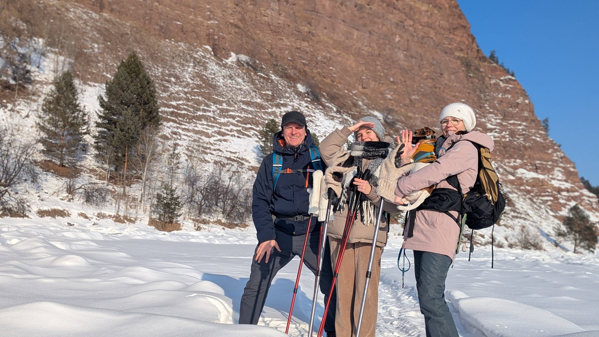 Зимний Шаманский утёс в -20