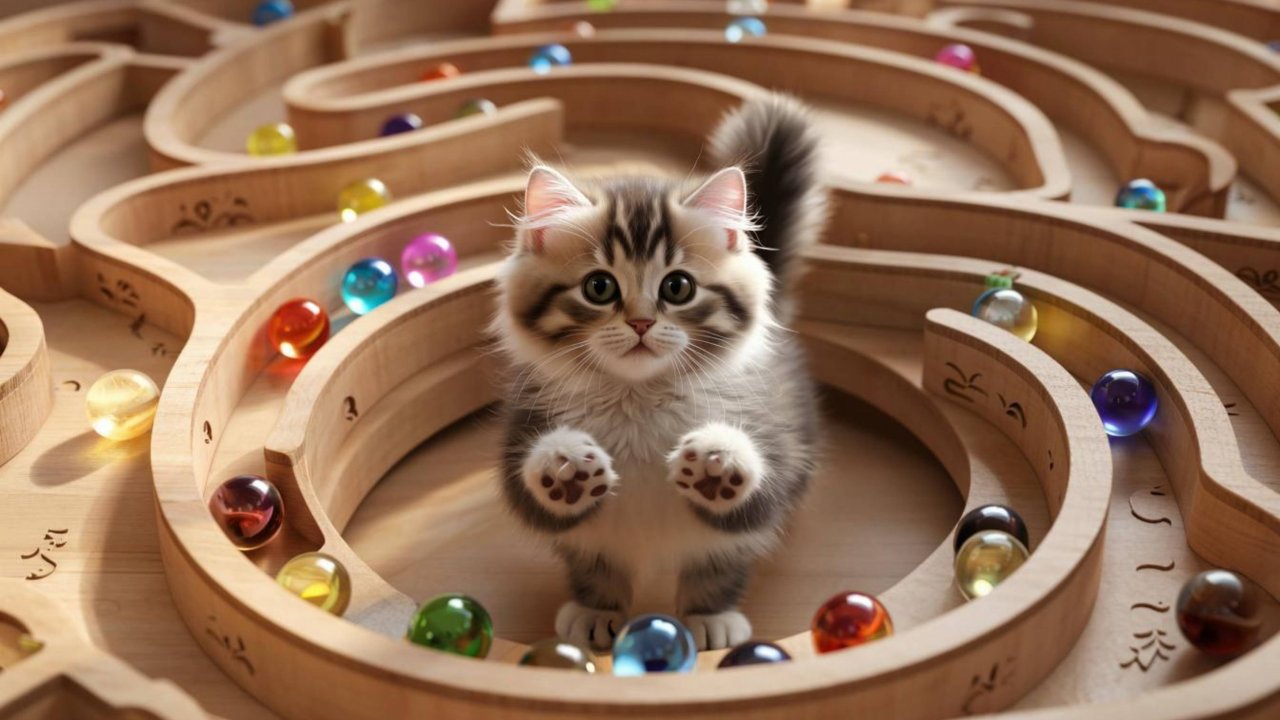 ШАРИКИ КАТАЮТСЯ ПО ЛАБИРИНТУ