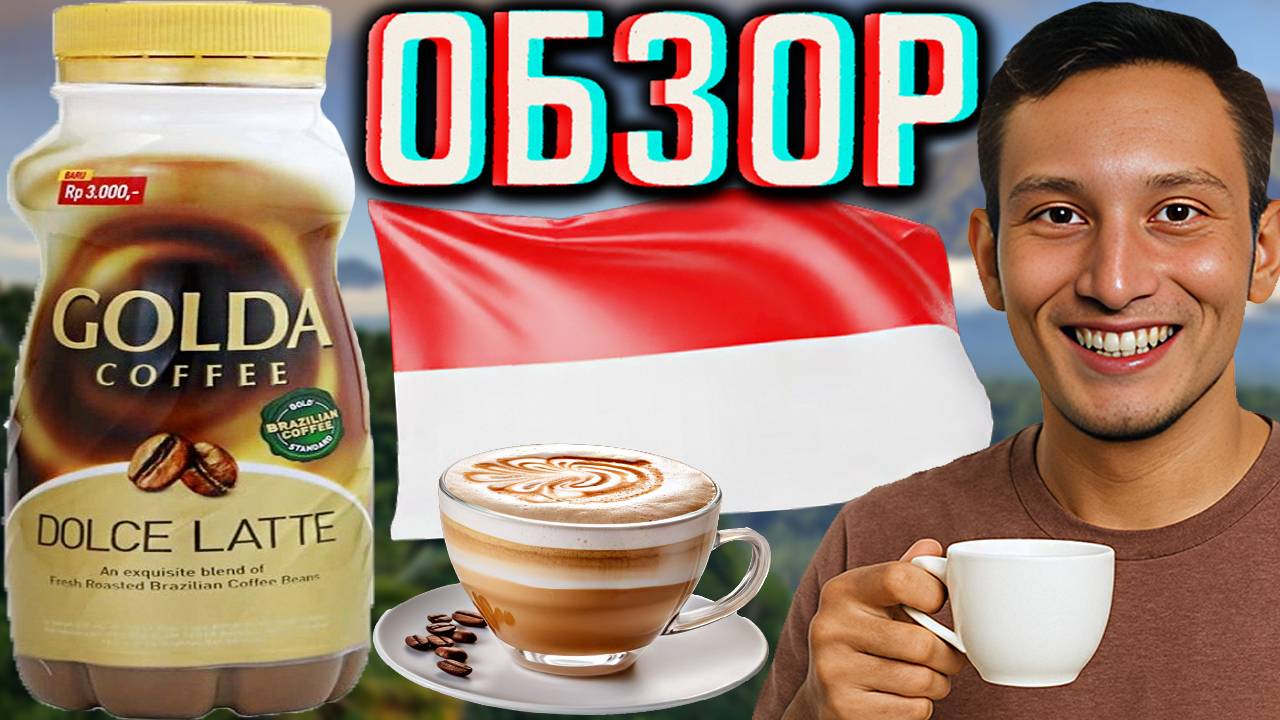 НОВЫЙ КОФЕ ИЗ ИНДОНЕЗИИ! GOLDA COFFEE BRAZILIAN DOLCE LATTE | БРАЗИЛЬСКИЕ ЗЁРНА!СЛАДКОЕ МОЛОКО!ОБЗОР