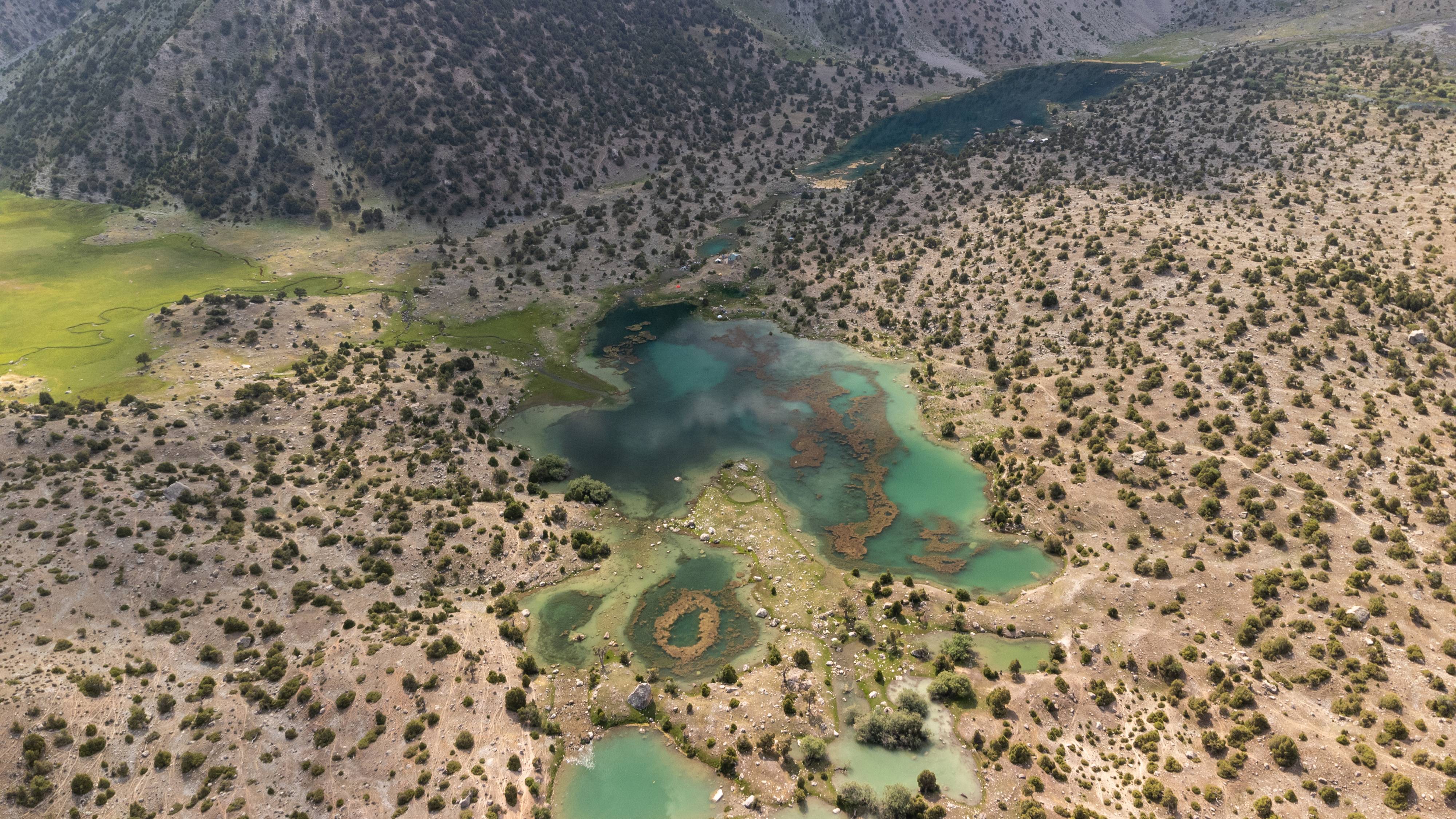 Полет над Алаудинскими озерами