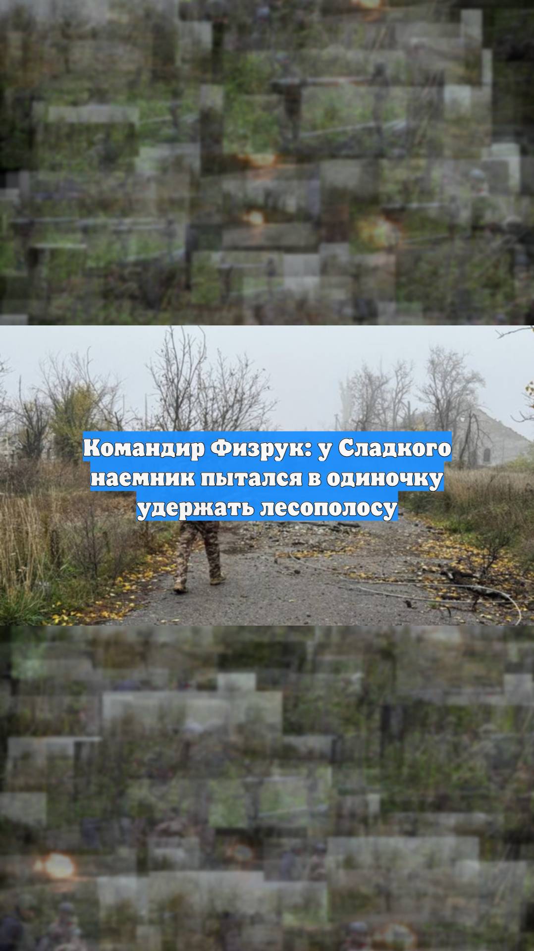 Командир Физрук: у Сладкого наемник пытался в одиночку удержать лесополосу