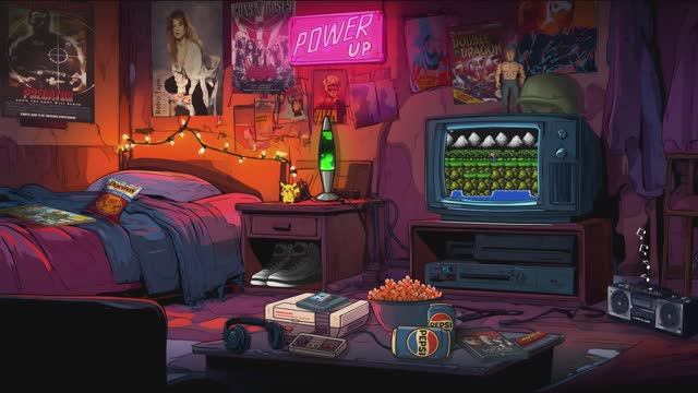 Teenage Room ’87 ⧸⧸ Playing Contra All Night – Vaporwave Focus Music