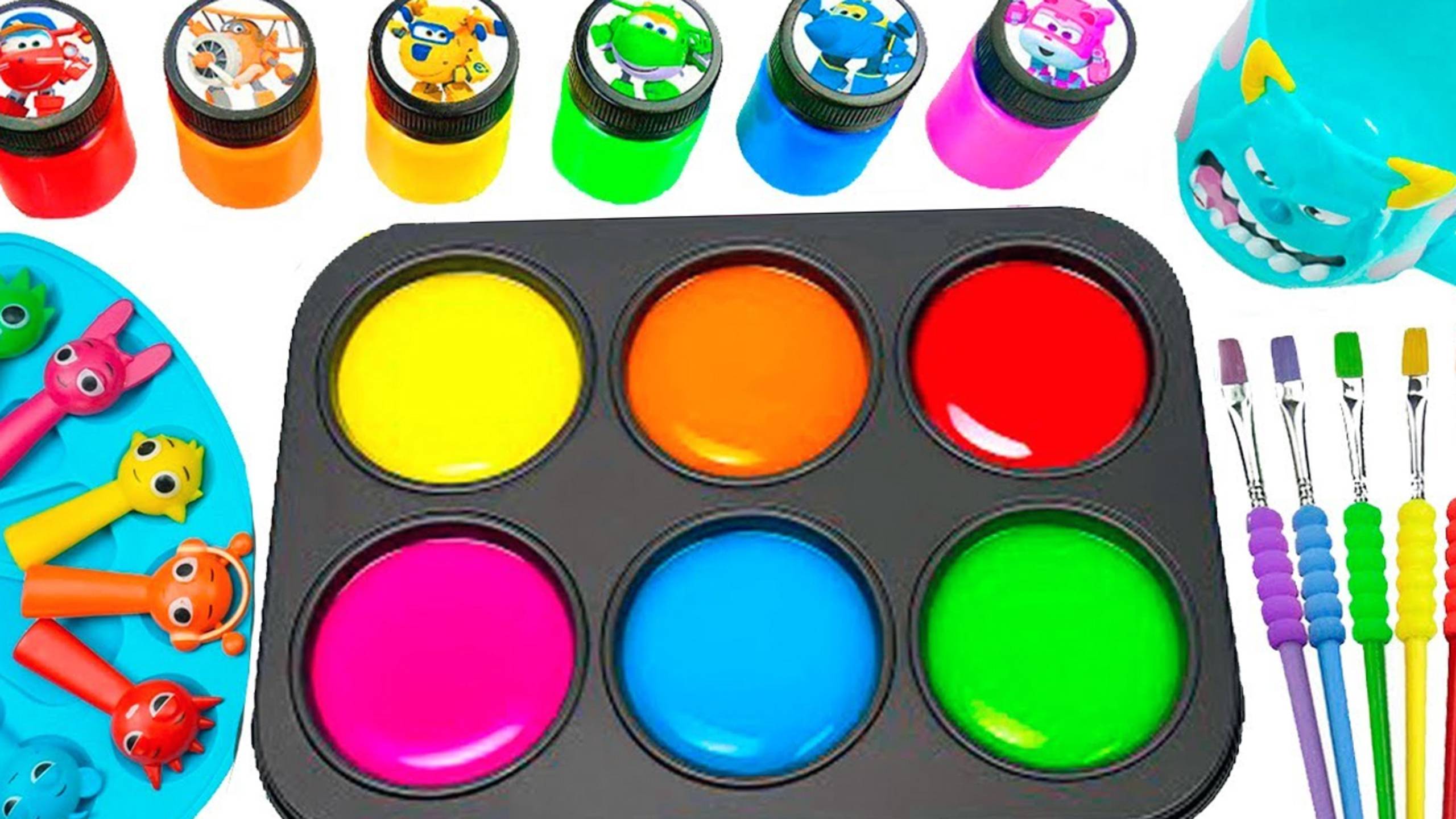 Мультики для малышей. Делаем яркие цветные антистрессики. Мультики залипалки для Детей