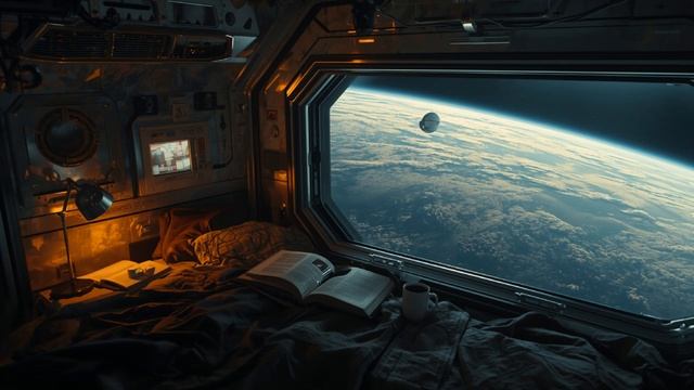 Orbital Solitude 🛰️ 2-Hour Calm Ambience  Space Capsule & Zero Gravity  Earth View Soundscape