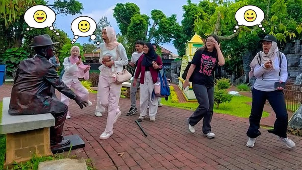 Очень удивительная реакция, Не пропустите Этот розыгрыш Со Статуей, Розыгрыш с Живой статуей