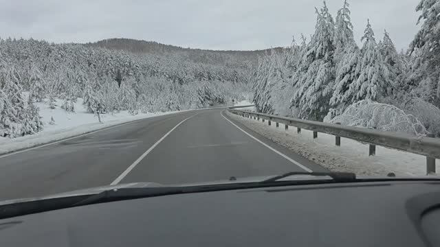 Зимняя дорога. Чита. Забайкальский край.