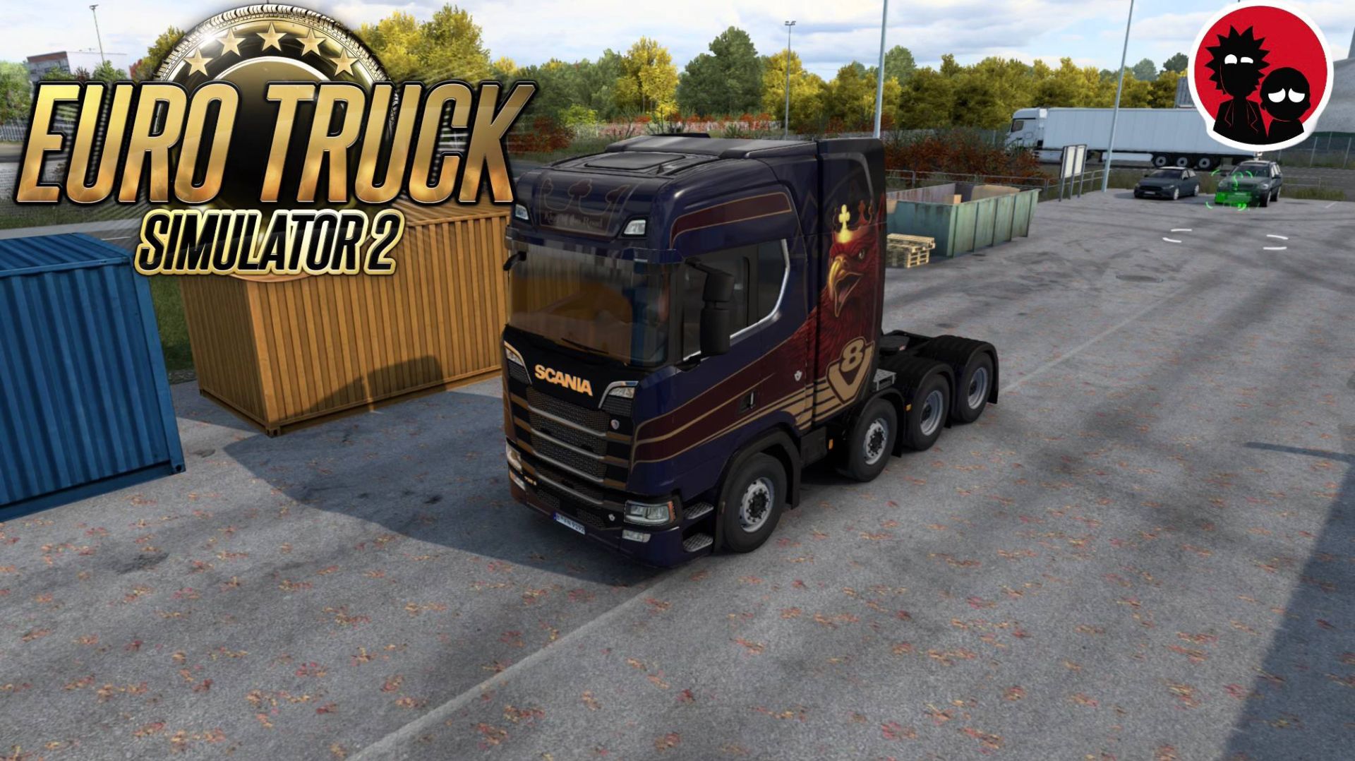 Scania S High Roof перевозка фронтального погрузчика ETS 2 (осенний Euro Truck Simulator 2)