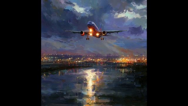 завораживающий момент взлета авиалайнера ✈️🌌