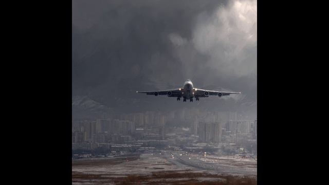 авиалайнер набирает высоту ✈️🌤️