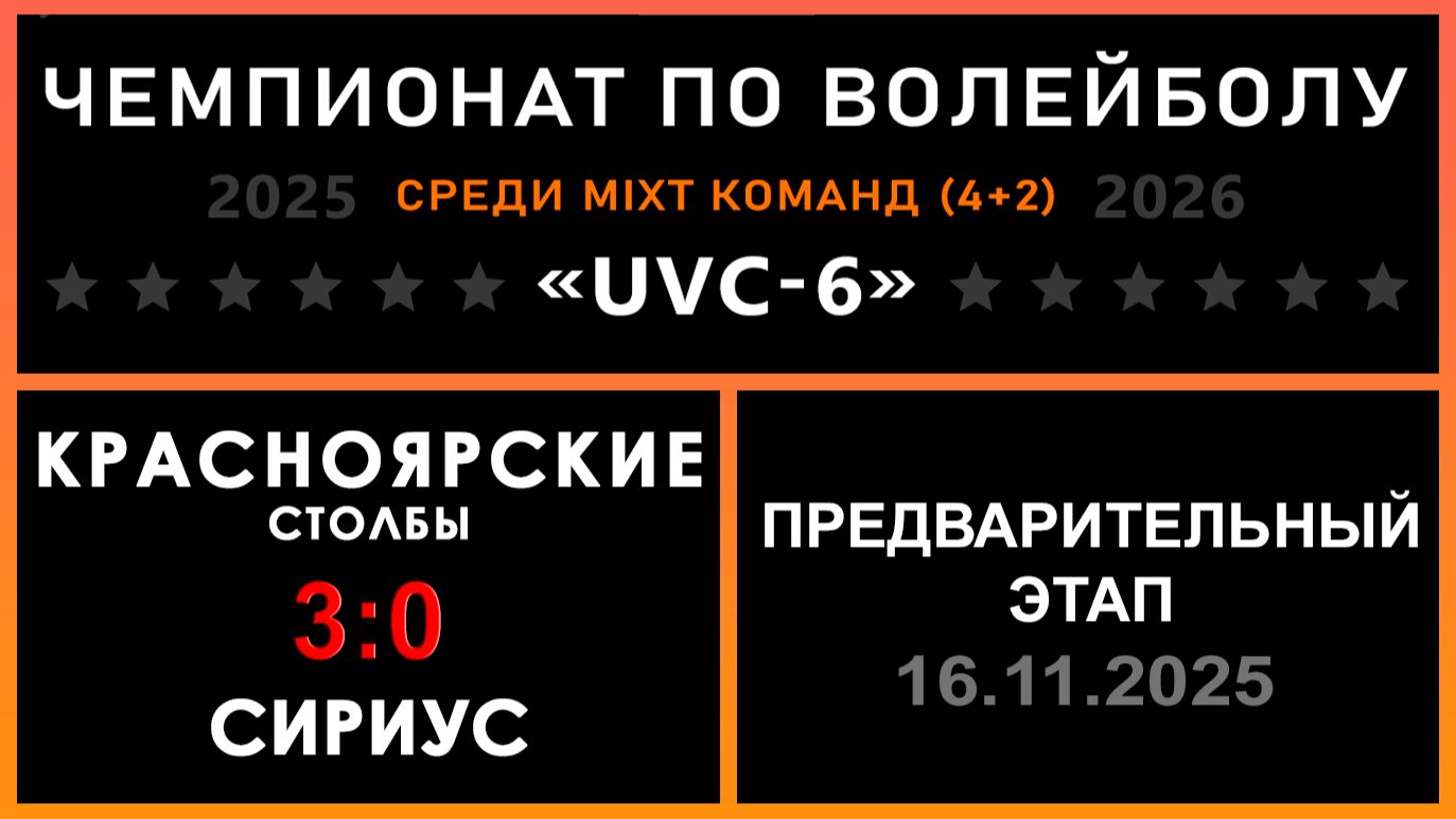 Красноярские столбы - Сириус, UVC-6 (Mixt) - Предварительный этап