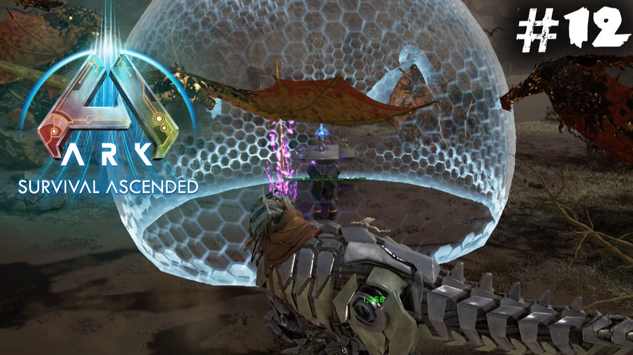 АRK Survival Ascended #12 ☛ Защита фиол. дропа, лутание сундуков Дрейклингов и пещера✌