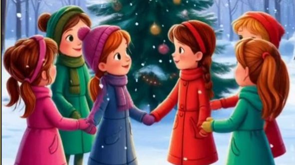 Мультфильм. Встали девочки в кружок.  на стихи Агния Барто