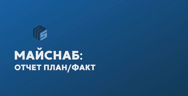 Майснаб: отчет ПЛАН/ФАКТ