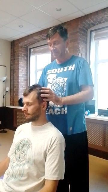 Массаж волосяной части головы