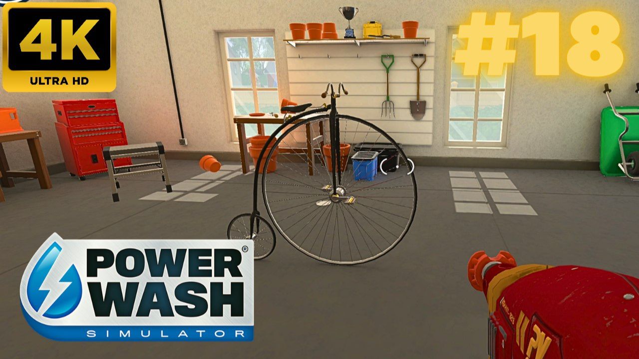 PowerWash Simulator: Отмыть пенни-фартинг #18 (4K)
