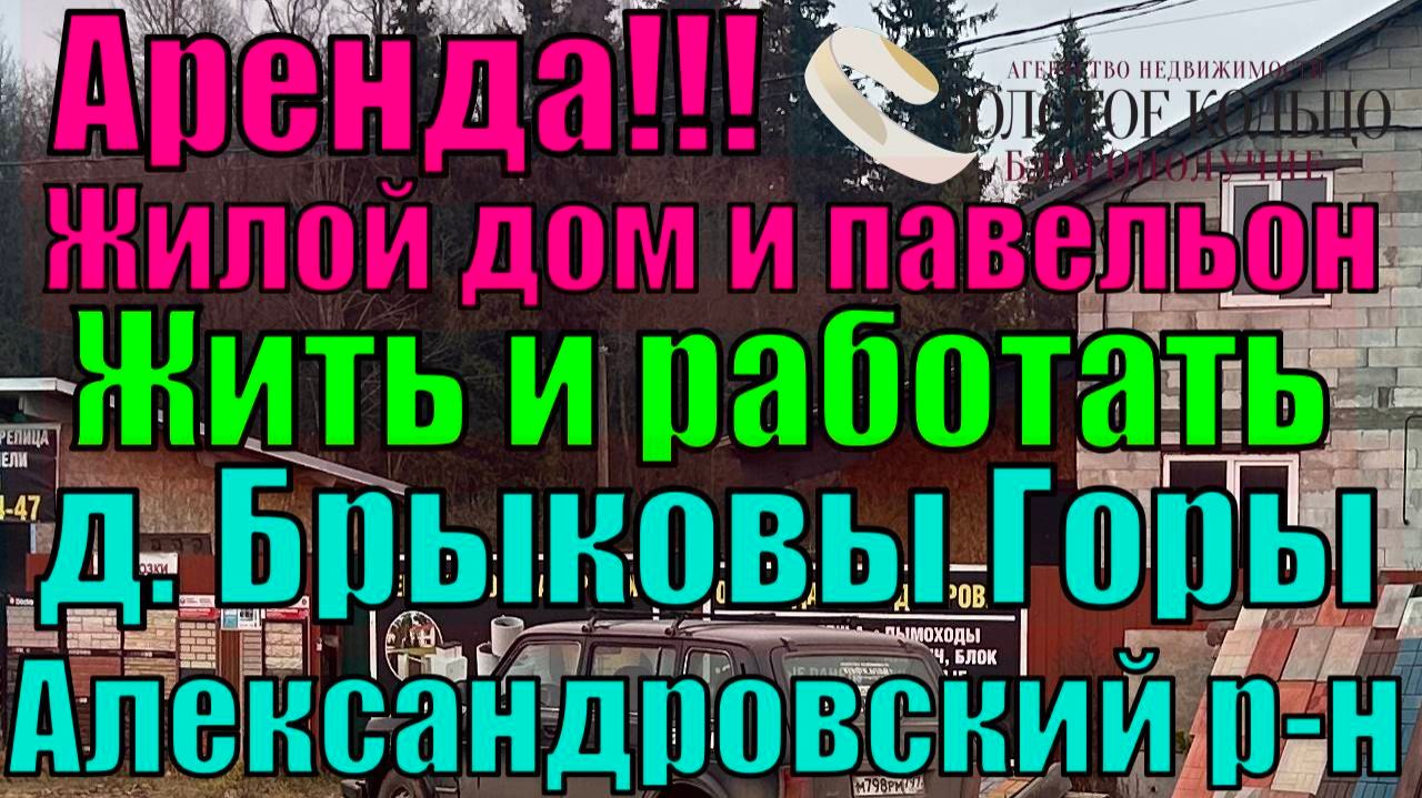 Сдается дом с удобствами и павильон (жить и вести бизнес) в д.Брыковы Горы, Александровский р-н