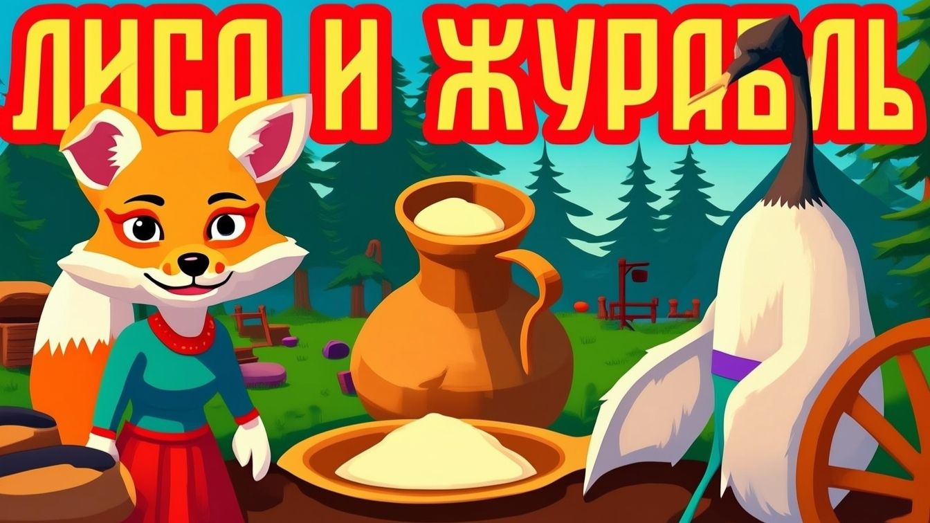 Лиса и Журавль🦊 🏺 🍲Русская народная сказка