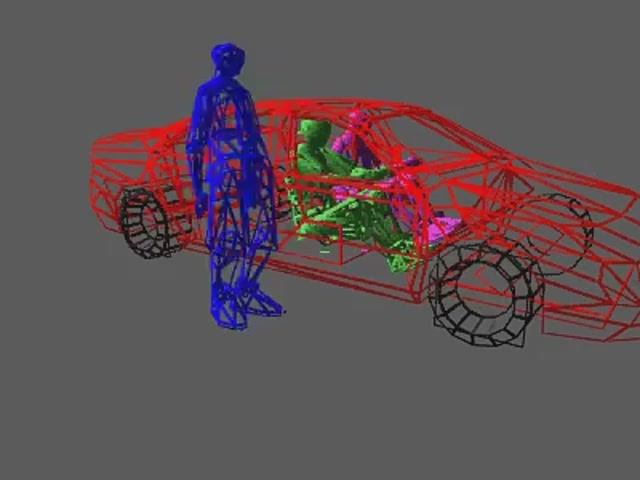 GTA 3 Wire Frame - Car Jacking #2