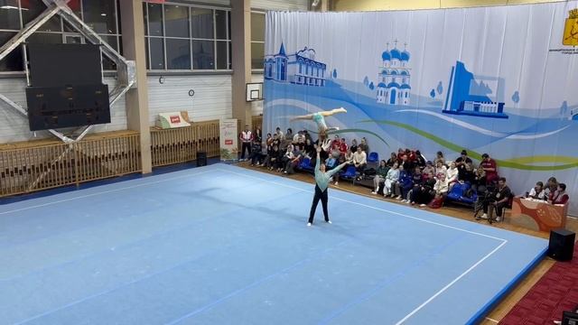 Смешанная пара 14+ лет, Айрапетян Варвара и Максютов Кирилл, КРСДМОО, Балансовое упражнение