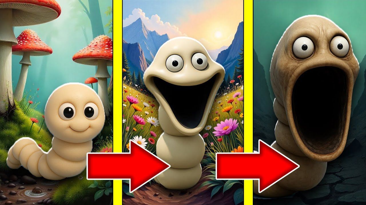 КАК МЕНЯЛСЯ ГОЛОДНЫЙ ЧЕРВЬ И ЕГО ЖИЗНЕННЫЙ ЦИКЛ В МАЙНКРАФТ ! ЭВОЛЮЦИЯ HUNGRY WORM MINECRAFT