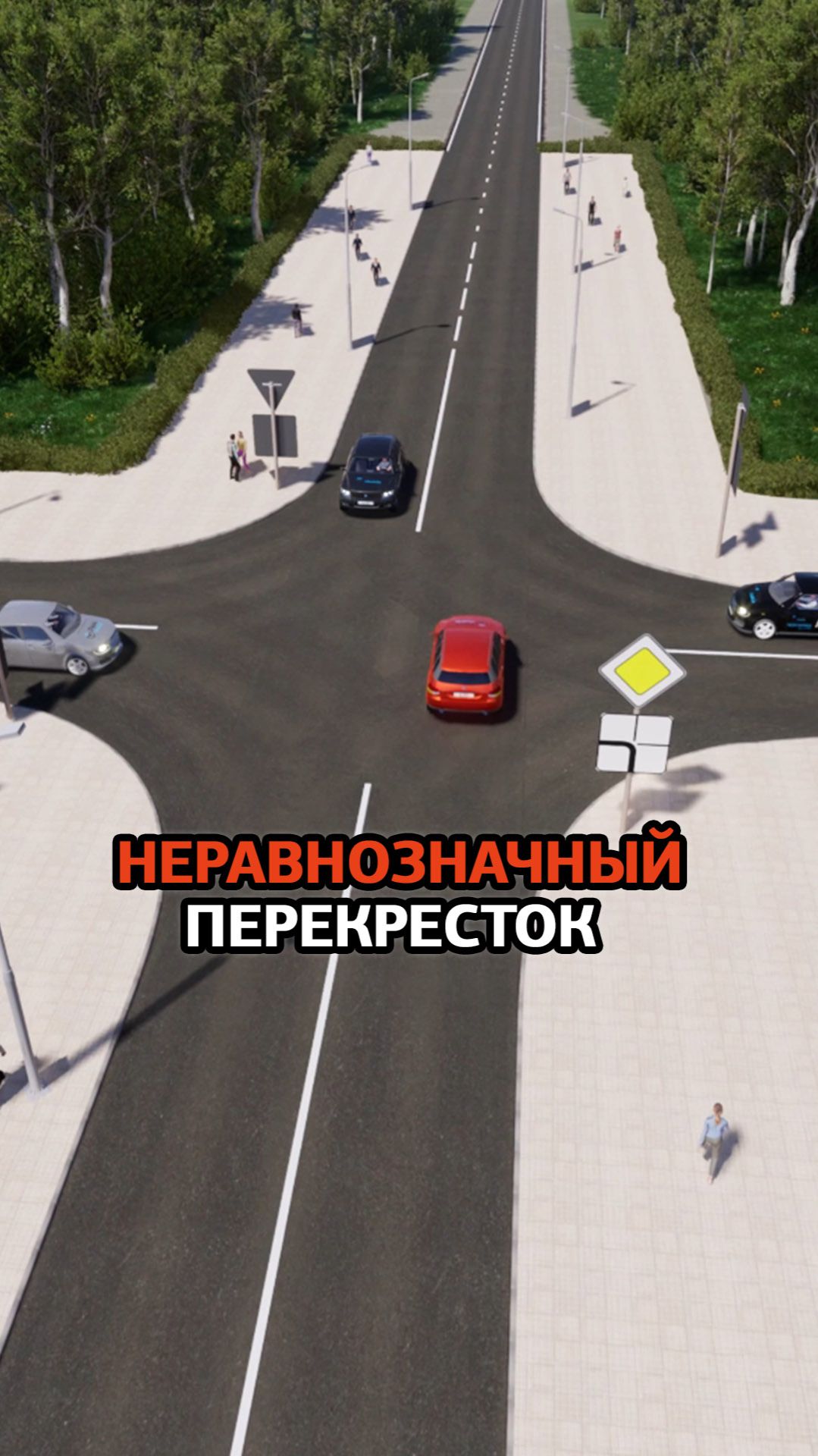 Направление главной дороги.