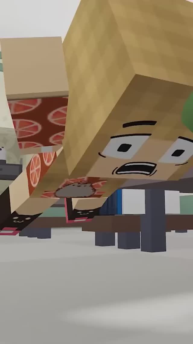 кэтнэп расправился с хулиганами в школьной столовке (весёлая майнкрафт анимация)