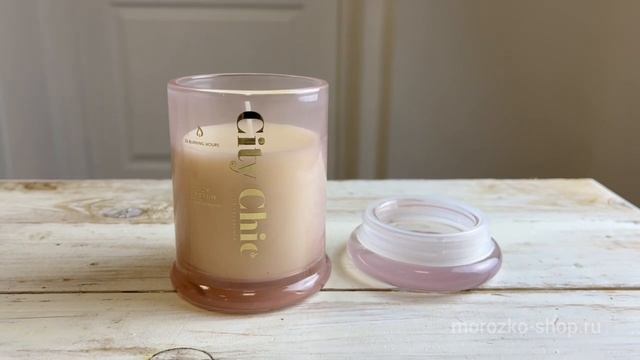 Ароматическая свеча СИТИ-ШИК 'ХЛОПОК' в стакане с крышкой, стекло, 11х8 см, ACG000110-5