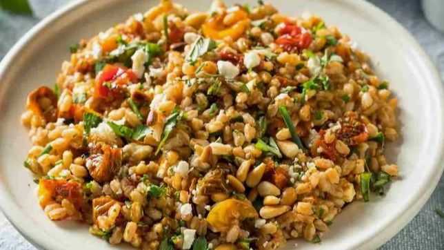 Полба со смешанными овощами