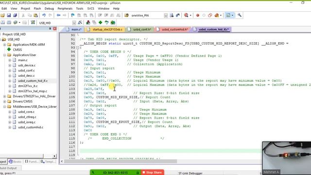 STM32F103 CUSTOM HID TX-RX