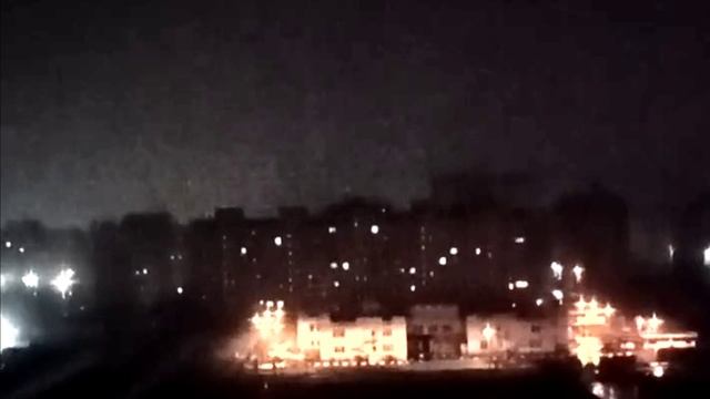 Сильная гроза в Орле за неделю до зимы