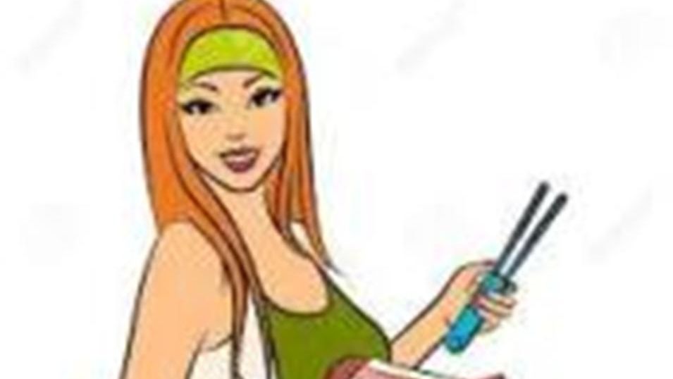 Укладка волос плойкой гофре.