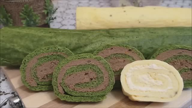 Яичный рулет с плавленым сыром и ШПИНАТНЫЙ рулет с куриной печенью|ЗАКУСКИ на ПРАЗДНИЧНЫЙ стол