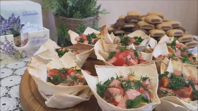 Быстрые закуски за 10 минут|Корзинки из лаваша|Закуска с лепешек ТАКО|Вкусные закуски из лаваша