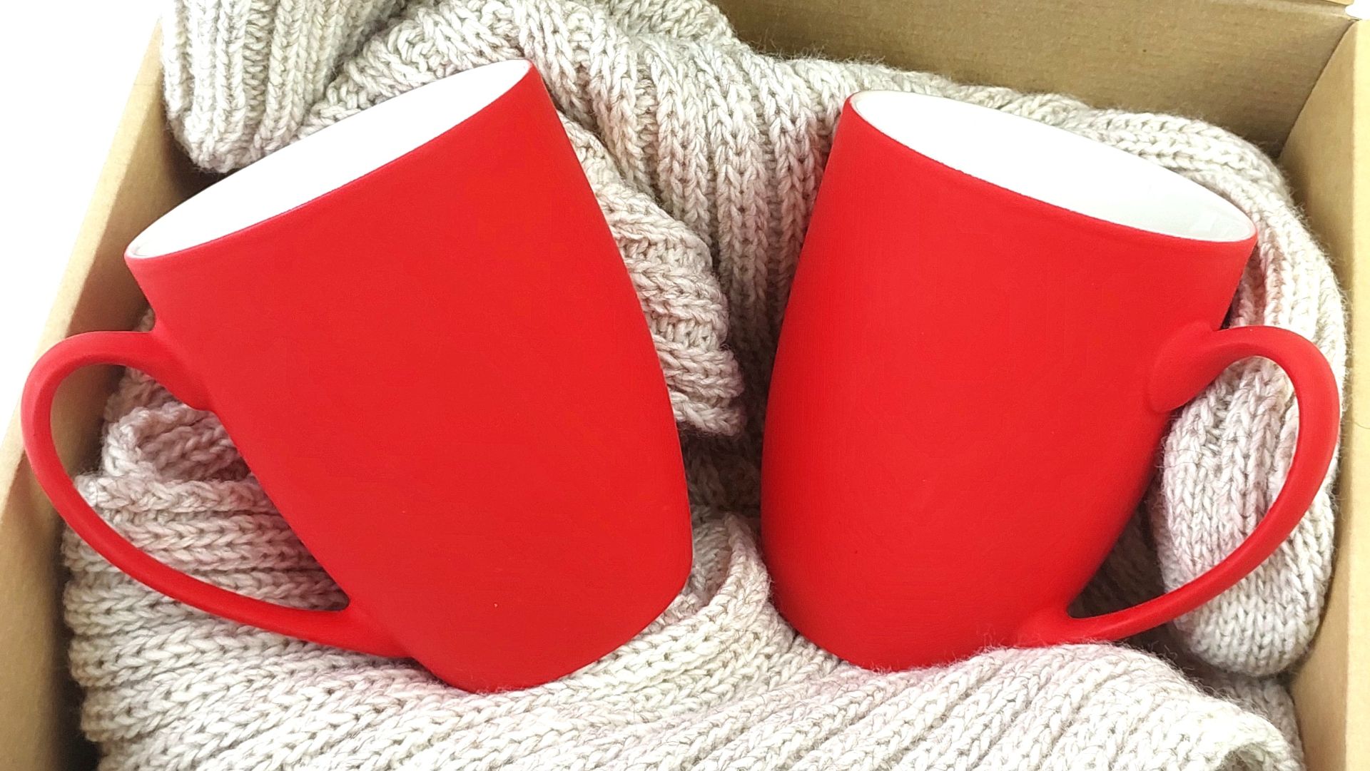 Кружки с софт-тач покрытием Sweet красные