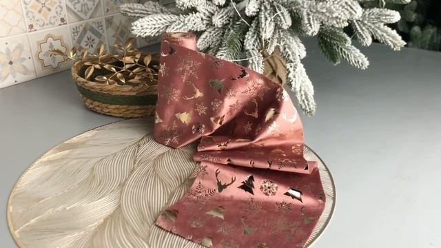 Лента для декорирования РОЖДЕСТВЕНСКАЯ РАДОСТЬ (Ассорти), розовая, 126-DUE-2(PINK+CHAMP)-2