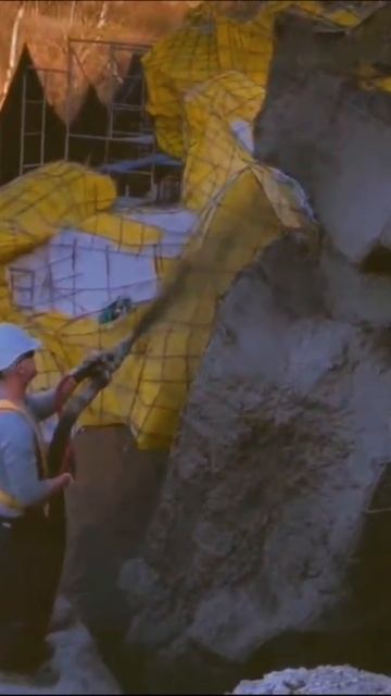 Архитектурный торкрет. работа по мокрому способу. Не идеалити но!