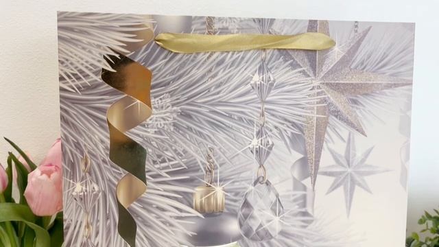 Подарочный пакет НОВОГОДНИЕ ШАРЫ 'ХОУП', бумага, 42х30 см, XNA21042931-2