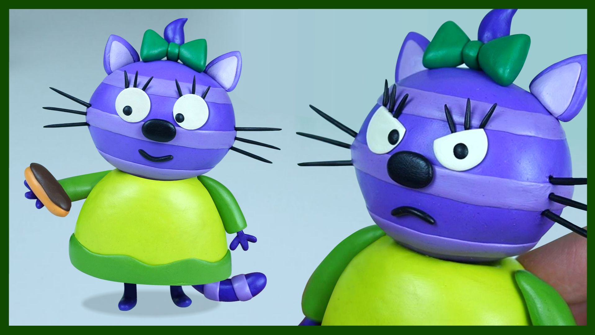 ТРИ КОТА Горчица из пластилина. Как слепить кошку из пластилина.