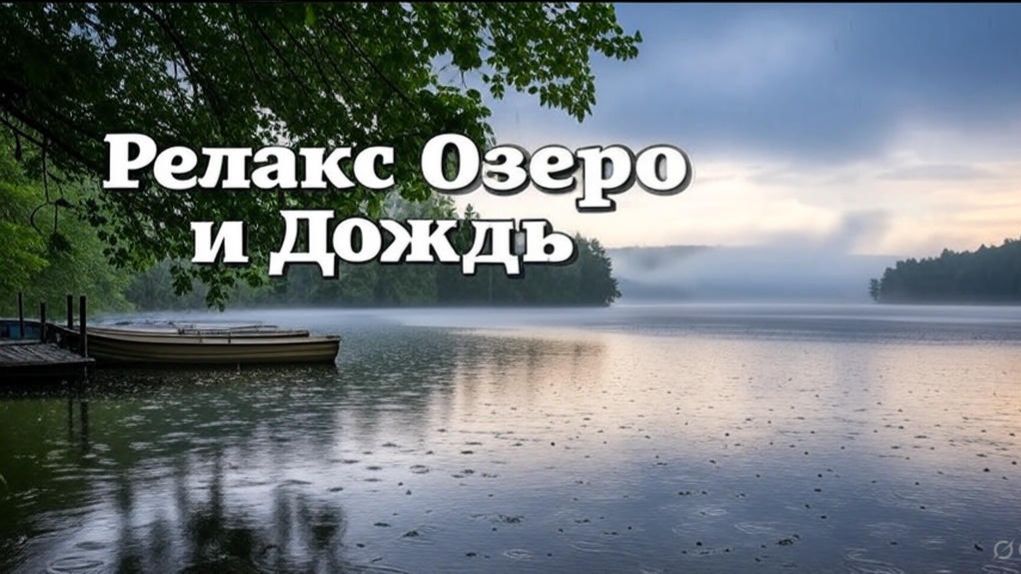 Релакс для сна : Озеро и дождик